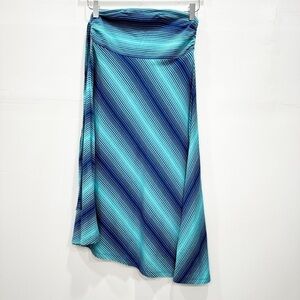 Patagonia Womens Kamala Skirt Small Blue Stripe Lightweight